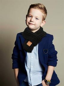 img 3 attached to Zhanmai 2 Pieces Kids Winter Warm Knit Scarves: Cozy Neck Warmers for Toddlers Boys & Girls