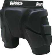 dmoose protective padded shorts: ultimate snowboard butt pads for skiing, skateboarding & more - tailbone and hip protection guaranteed logo