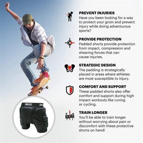 img 3 attached to DMoose Protective Padded Shorts: Ultimate Snowboard Butt Pads for Skiing, Skateboarding & More - Tailbone and Hip Protection Guaranteed