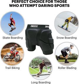 img 2 attached to DMoose Protective Padded Shorts: Ultimate Snowboard Butt Pads for Skiing, Skateboarding & More - Tailbone and Hip Protection Guaranteed