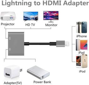 img 1 attached to 📱 LIGHTNING-АДАПТЕР SHARLLEN С СЕРТИФИКАЦИЕЙ MFi: КОНВЕРТЕР З СИНХРОНИЗАЦИЕЙ ИЗОБРАЖЕНИЯ 1080P ДЛЯ iPhone/iPad/iPod С ПОРТОМ ДЛЯ ЗАРЯДКИ - ИДЕАЛЕН ДЛЯ HD ТЕЛЕВИЗОРА, ПРОЕКТОРА И МОНИТОРА!