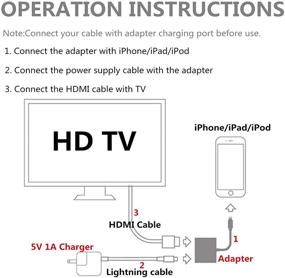 img 3 attached to 📱 LIGHTNING-АДАПТЕР SHARLLEN С СЕРТИФИКАЦИЕЙ MFi: КОНВЕРТЕР З СИНХРОНИЗАЦИЕЙ ИЗОБРАЖЕНИЯ 1080P ДЛЯ iPhone/iPad/iPod С ПОРТОМ ДЛЯ ЗАРЯДКИ - ИДЕАЛЕН ДЛЯ HD ТЕЛЕВИЗОРА, ПРОЕКТОРА И МОНИТОРА!