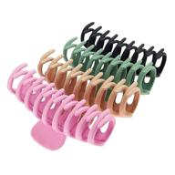 💇 doolv large hair claw clips - nonslip hair clips for women girls || 4 inch big claw clips for thick thin hair || strong hold jaw hair clamps (4 pcs) logo