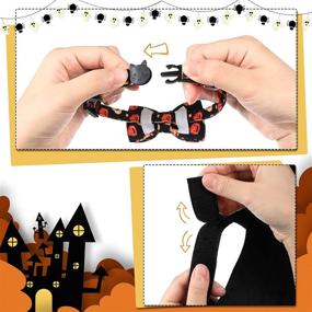 img 2 attached to 🎃 Spook-tacular 2-Piece Halloween Cat Collar Set with Movable Bow Tie and Pet Bat Wing - Adjustable Pumpkin Dog Puppy Collar, Safety Breakaway, Cosplay Bat Costume for Kitten Puppy Halloween Decoration