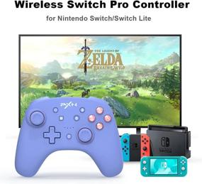img 2 attached to 🎮 PXN 9607X Wireless Controller for Nintendo Switch/Switch Lite - Pro Controller Alternative with Amibo Support, Turbo, Screenshot, Motion and Vibration Function - Blue