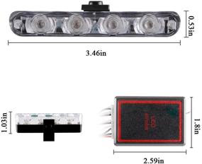 img 3 attached to 🚨 BLUE Sidaqi 4-in-1 12V Emergency Strobe Warning Grille Lights for Car Truck DRL Ambulance Police Lights - Remote Control Wireless Flash Lights for Caution