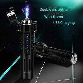 img 3 attached to Combination Mini Shaver Double Lighter Outdoor Recreation