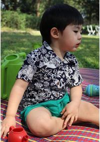 img 1 attached to Hawaiian-Inspired LOFBAZ Kids' Short Sleeve Beach T-Shirt - Cute Summer Shirts for Boys & Girls