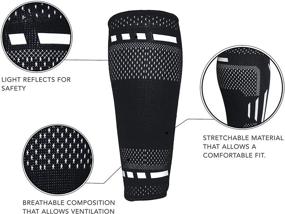 img 3 attached to Venom Calf Brace Compression Sleeves (Pair) - Elastic Support Socks for Pain Relief, Strain, Sprain, Shin Splints, Muscle Tear, Cramps - Ideal for Running, Basketball, Football, Soccer - Men & Women