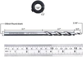 img 2 attached to 🛠️ Efficient AUTOTOOLHOME 3/8" Pocket Hole Drill Bit for Manual Pocket Hole Jig Master System - Twist Step Design with Depth Stop Collar, 6.5" Length Replacement