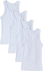 img 3 attached to Sportoli Boys Ultra Soft Cotton 👕 Tagless Tank Top Undershirts - Pack of 4