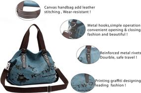 img 1 attached to Многокарманные женские сумки-мессенджеры Chikencall с синим плечевым ремнем, ручными сумочками и кошельками для хобо