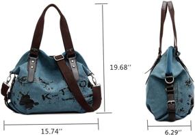 img 3 attached to Многокарманные женские сумки-мессенджеры Chikencall с синим плечевым ремнем, ручными сумочками и кошельками для хобо