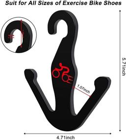 img 2 attached to Metal Shoe Hangers – 2 Pack Shoe Holder with Double Hooks for Peloton Bike/Bike+ Accessories