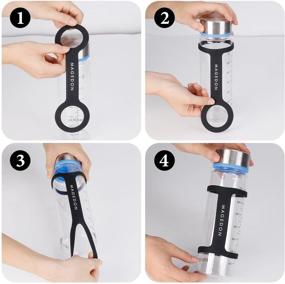 img 2 attached to 🏃 MAGDON (2 pack) Water Bottle Carrier Grip, Water Handle Grip, Cup Strap | Soft Band Holder Strap for Handheld Bottle | Ideal for Running, Cycling, Gym, Jogging