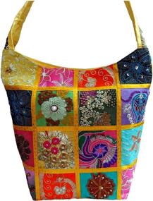 img 1 attached to 👜 Shoulder Traditional Women's Handbags & Wallets with Embroidered Patchwork Decorative Satchels