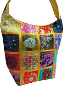 img 2 attached to 👜 Shoulder Traditional Women's Handbags & Wallets with Embroidered Patchwork Decorative Satchels