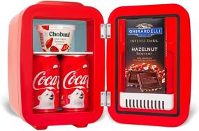 img 1 attached to 🥤 Cooluli Retro Coca-Cola Mini Fridge: Portable 4L/6 Can Cooler & Warmer for Bedroom, Car, Office, College Dorm - Food, Drinks, Skincare - AC/DC & Exclusive USB Option in Red (Coke)