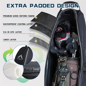 img 2 attached to 🏌️ Himal Soft-Sided Golf Travel Bag with Wheels - Heavy-Duty 600D Polyester Oxford Material, Wear-Resistant Design, Superior Zipper, Universal Size - Ideal for SEO