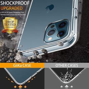 img 2 attached to 💪 GiiKa Clear Full Body Shockproof iPhone 12 Pro Max Case with Screen Protector and TPU Bumper Cover – Ultimate Protection