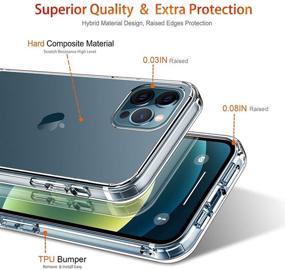 img 1 attached to 💪 GiiKa Clear Full Body Shockproof iPhone 12 Pro Max Case with Screen Protector and TPU Bumper Cover – Ultimate Protection