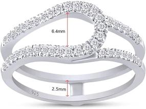 img 1 attached to AFFY Sparkling Zirconia Enhancer Sterling Women's Jewelry