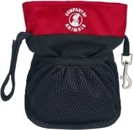 coa pro treat bag: stylish black/red pouch for dog training & rewards logo