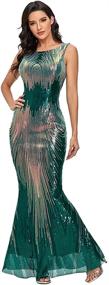 img 3 attached to Womens Sequined Wedding Evening Mermaid Women's Clothing