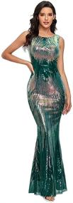 img 1 attached to Womens Sequined Wedding Evening Mermaid Women's Clothing
