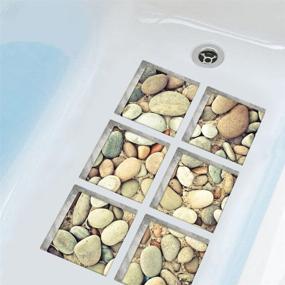 img 2 attached to 🛁 AILEGOU 3D Non-Slip Bathtub Stickers - Children's Animal Shower Stickers - Enhance Safety in Tubs, Showers, Pools, and Tables - Total 6 Pieces (Pebbles) with Added Non-Slip Traction