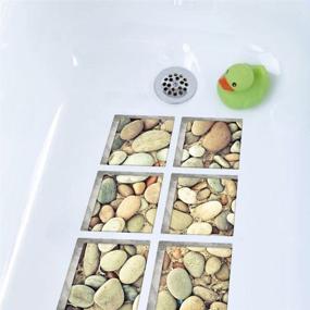 img 1 attached to 🛁 AILEGOU 3D Non-Slip Bathtub Stickers - Children's Animal Shower Stickers - Enhance Safety in Tubs, Showers, Pools, and Tables - Total 6 Pieces (Pebbles) with Added Non-Slip Traction