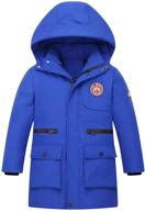 🧥 mid-long big boys' hooded down coat winter puffer jacket for kids by lisueyne logo