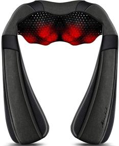 img 4 attached to 🔥 Optimum Relief Mirakel Neck Massager with Heat - Electric Shiatsu Back and Shoulder Massager for Effective Pain Relief - Ideal Back and Neck Massager Gift