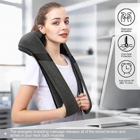 img 1 attached to 🔥 Optimum Relief Mirakel Neck Massager with Heat - Electric Shiatsu Back and Shoulder Massager for Effective Pain Relief - Ideal Back and Neck Massager Gift