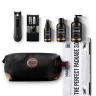 🧔 enhanced manscaped perfect package 3.0 kit: the lawn mower 3.0 electric trimmer, ball deodorizer, refreshing body wash, performance spray-on toner, complete four piece luxury nail kit, hygiene toiletry bag, 3 moisturizing shaving mats logo