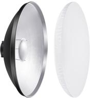 📸 neewer 16" aluminum standard reflector beauty dish with white diffuser sock for bowens mount strobe lights - compatible with neewer vision 4 vc-400hs vc-300hh vc-300hhlr ve-300 logo