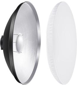img 4 attached to 📸 Neewer 16" Aluminum Standard Reflector Beauty Dish with White Diffuser Sock for Bowens Mount Strobe Lights - Compatible with Neewer Vision 4 VC-400HS VC-300HH VC-300HHLR VE-300