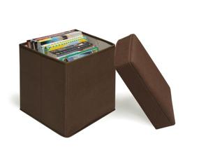 img 1 attached to 🪑 Folding Cube Storage Ottoman Bench with Organizer