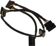 monoprice data cable - 2 feet - 4-pin molex to 4x 15-pin sata ii female power cable: reliable connectors & net jacket logo