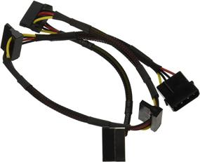 img 2 attached to Monoprice Data Cable - 2 Feet - 4-pin MOLEX to 4X 15-pin SATA II Female Power Cable: Reliable Connectors & Net Jacket