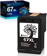 🖨️ h&amp;bo topmae remanufactured ink cartridge replacement for hp 67 67xl - 3ym57an 3ym58an - deskjet 2755 1255, envy pro 6455 6452, envy 6055, deskjet plus 4155 printer (1 black) logo