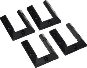 img 1 attached to DeckoRail 163602 Black Bracket 4 Pack