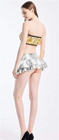 img 2 attached to 💃 Stylish & Shimmering Women's Solid Novelty Metallic Pleated Skirts