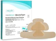 🩺 medvancetm silicone - bordered silicone foam dressing, heel/elbow/wrist, 5"x8", pack of 5 dressings логотип