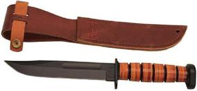 img 4 attached to KA-BAR 1317, Dog's Head Utility Knife with Sheath, Brown, 12-inch