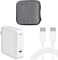 61w usb-c macbook pro charger with 6.56ft cord - compatible with macbook 🔌 pro 13 15 inch, macbook air 2020 2019 2018 - replacement power adapter charger logo