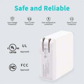 img 2 attached to 61W USB-C MacBook Pro Charger with 6.56ft Cord - Compatible with MacBook 🔌 Pro 13 15 Inch, MacBook Air 2020 2019 2018 - Replacement Power Adapter Charger