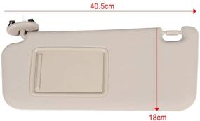 img 2 attached to 🌞 SCITOO Left Driver Side Sun Visor Assembly for 2006-2013 Toyota RAV4 with Sunroof - Beige