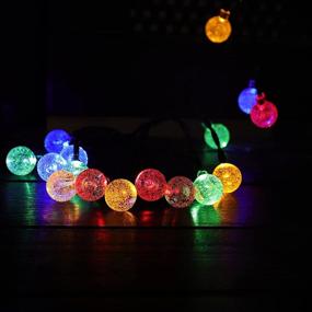 img 3 attached to Solar String Lights Outdoor: 50 LED Crystal Globe Lights, 8 Modes, Waterproof - Ideal for Garden, Yard, Porch, Wedding Decor & Christmas