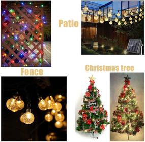 img 2 attached to Solar String Lights Outdoor: 50 LED Crystal Globe Lights, 8 Modes, Waterproof - Ideal for Garden, Yard, Porch, Wedding Decor & Christmas